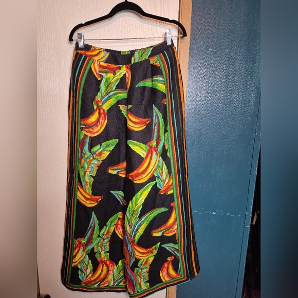 610🦃🎄 NWT farm rio preta banana linen blazer and pants set - Picture 4 of 13